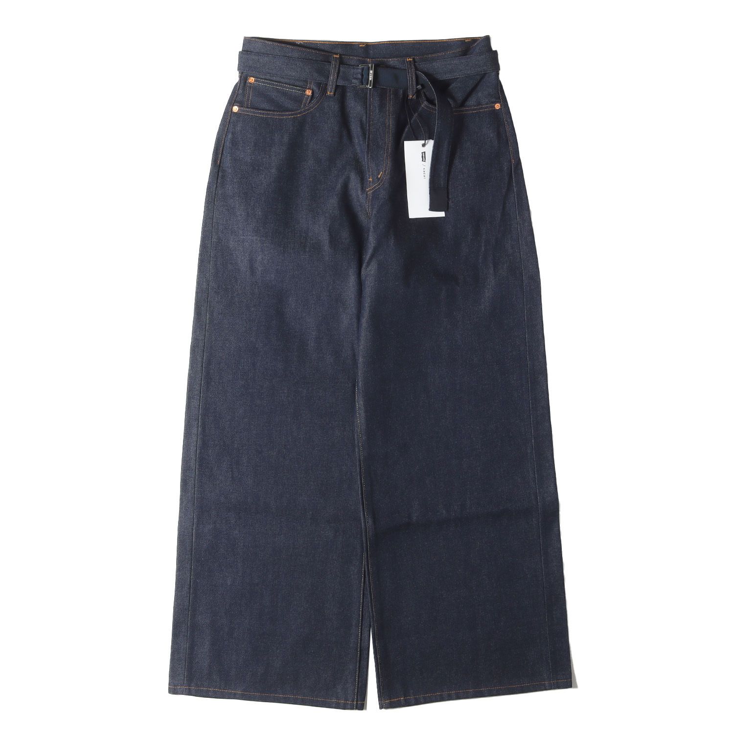 新品】Sacai サカイ パンツ インディゴ サイズ:3(W34×L32
