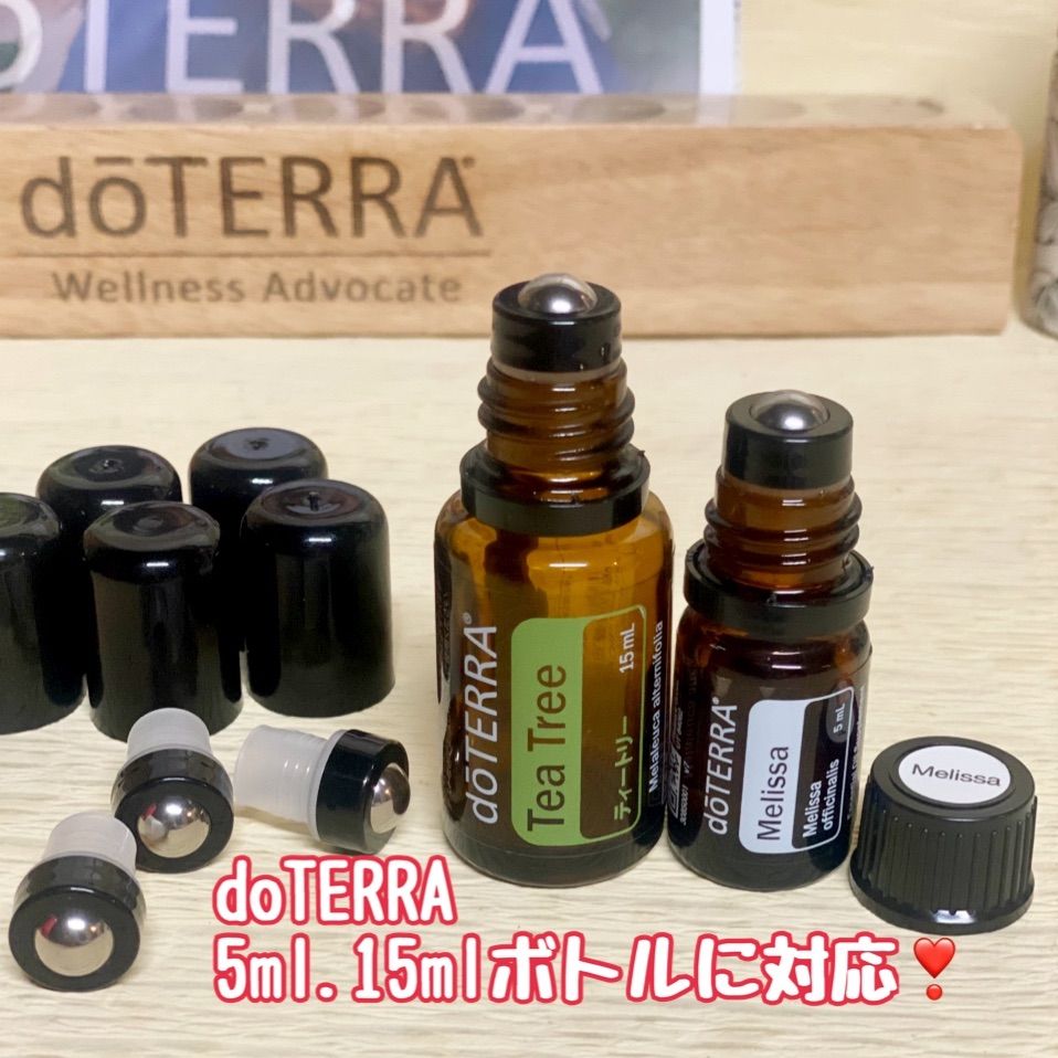 ロールオンキャップ5個セット 5ml 15mlボトル ロールオンヘッド