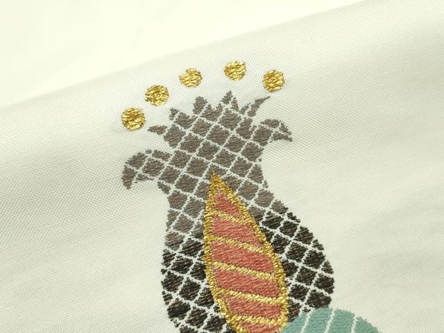 平和屋本店□極上 洛風林 工芸帯地 九寸名古屋帯 更紗唐草