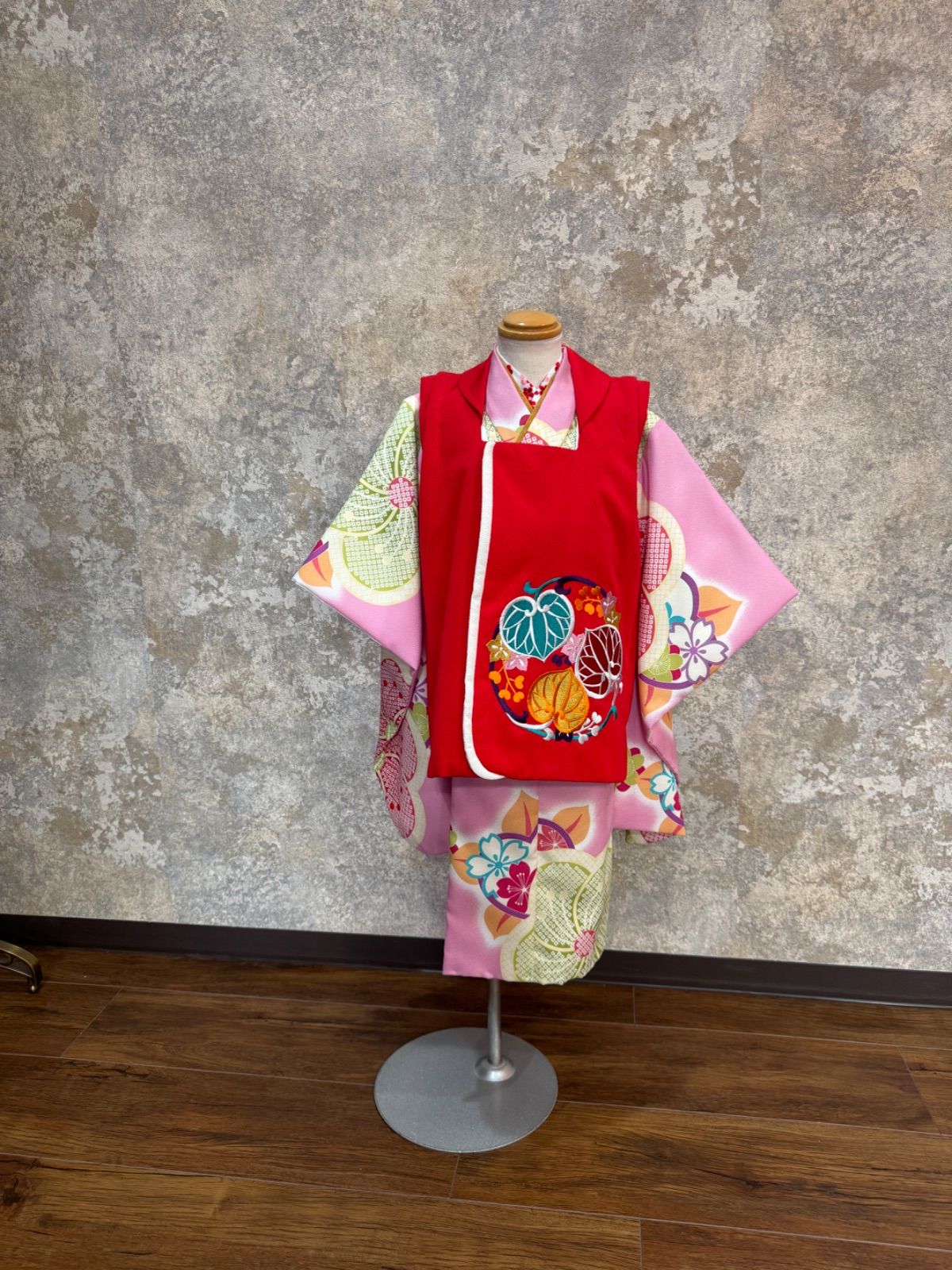 七五三 KAGURA 3歳 被布セット カグラ エンジ 七五三 KAGURA 3歳 被布セット カグラ エンジ 七五三 3歳 着物 フル