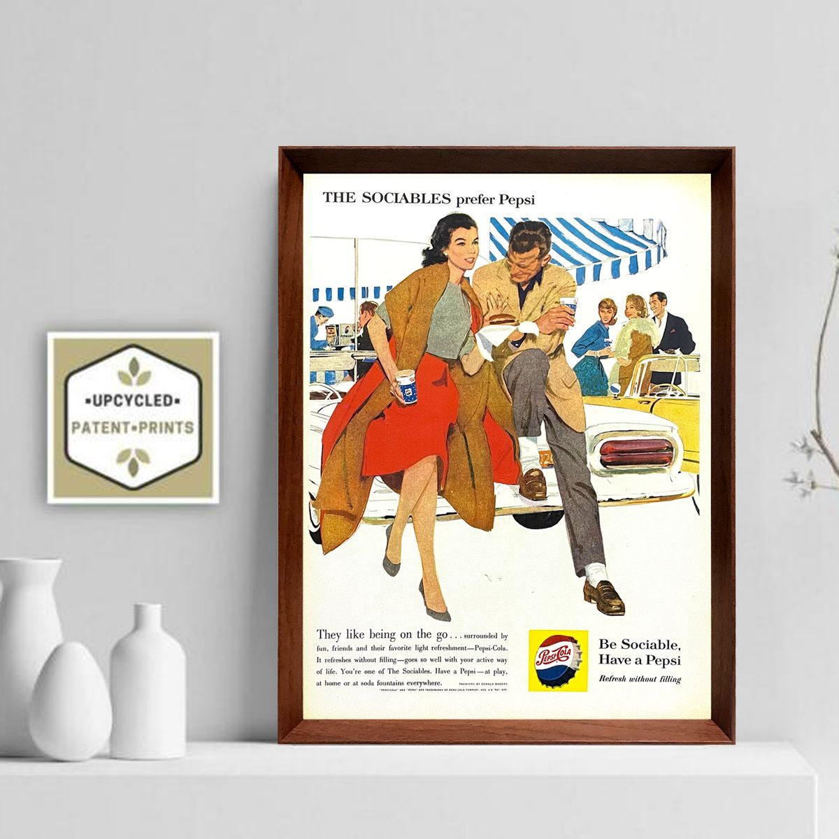 ペプシ 1950年代 アメリカ ヴィンテージ 雑誌 広告 額付 ポスター - メルカリ