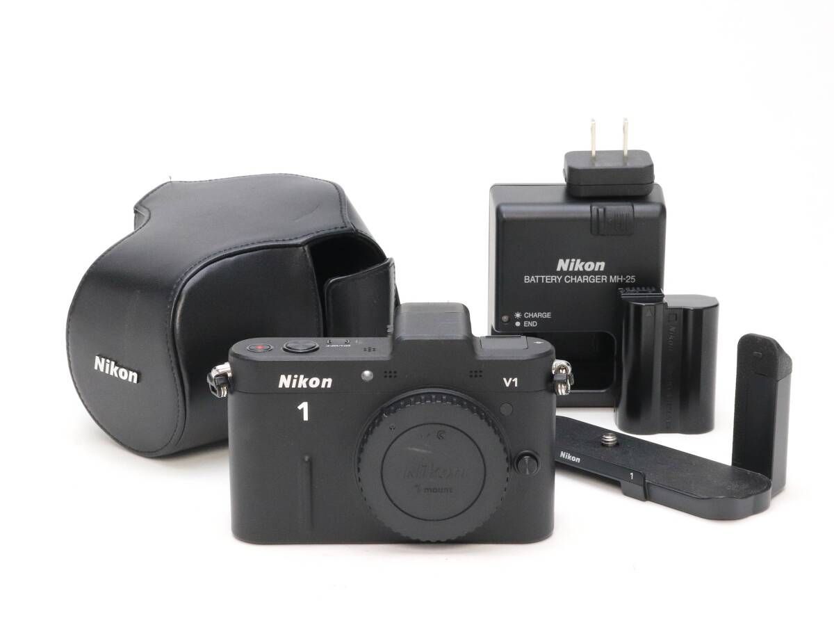 B 並品 Nikon ニコン 1 V1 ボディ ブラック シャッター数 2 065枚 初期不良返品可 110-87