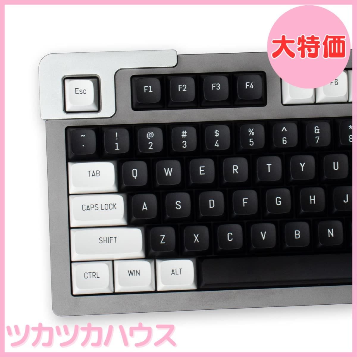 【大特価】mintcaps ホワイト ブラック キーキャップ 150 キー ダブルショット MSA プロファイル カスタム キーキャップ 61/64/68/84/87 メカニカル ゲーミング ギア用