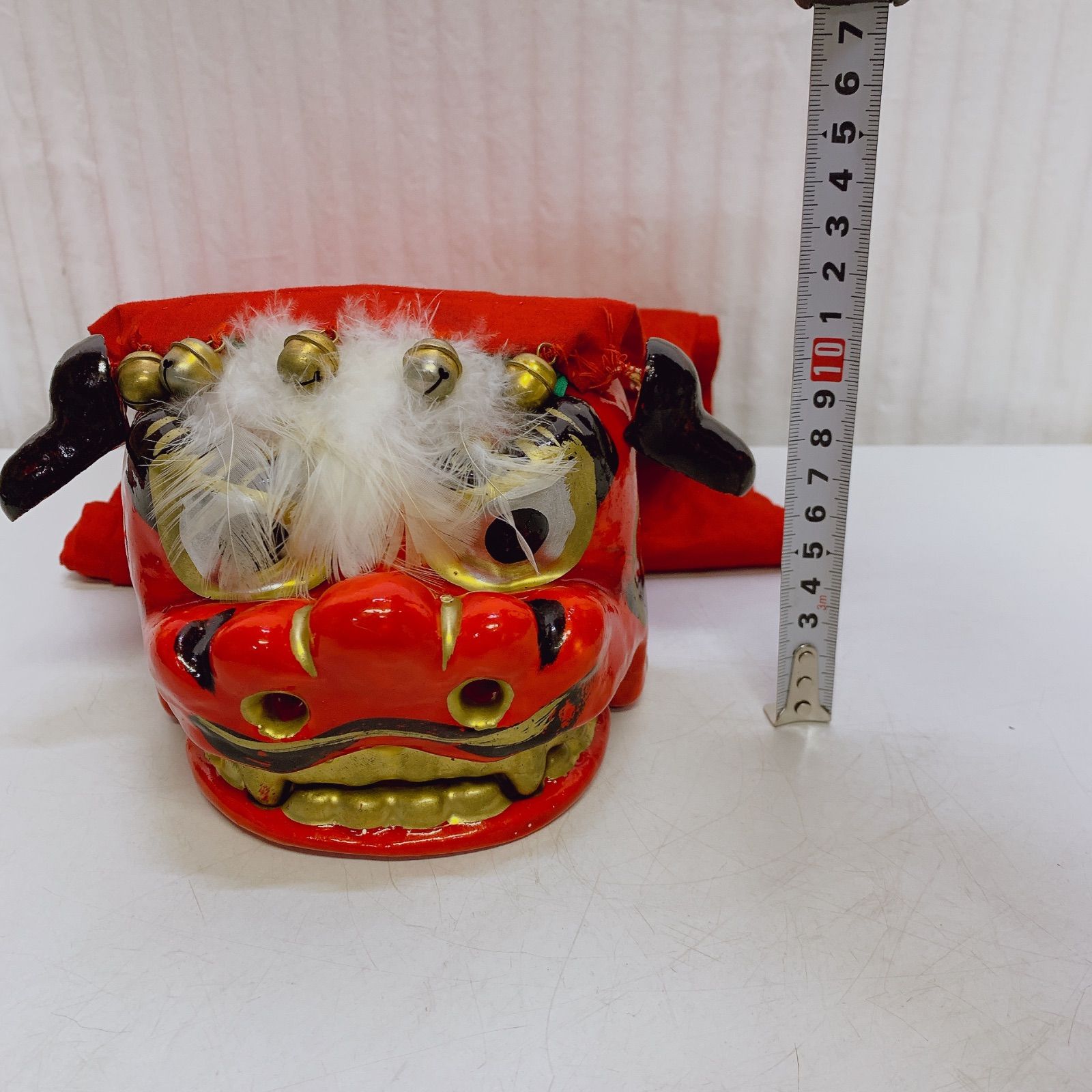 希少 手獅子 日本舞踊 小道具 獅子舞 赤獅子 舞手獅子 獅子頭 縁起物