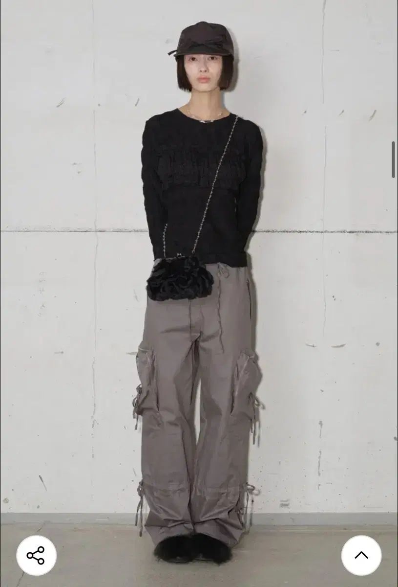 TYPESERVICE タイプサービス サイド ポケット シルエット パンツ チャコール DECORATOM_COM_BR