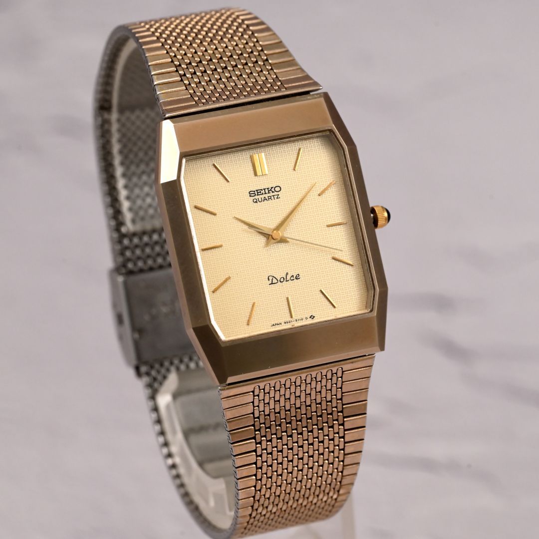 【稼働品】SEIKO Dolce ドルチェ　クォーツ　腕時計　9521-5110 1985 Seiko Dolce 9521-5110 – TokeiMedic