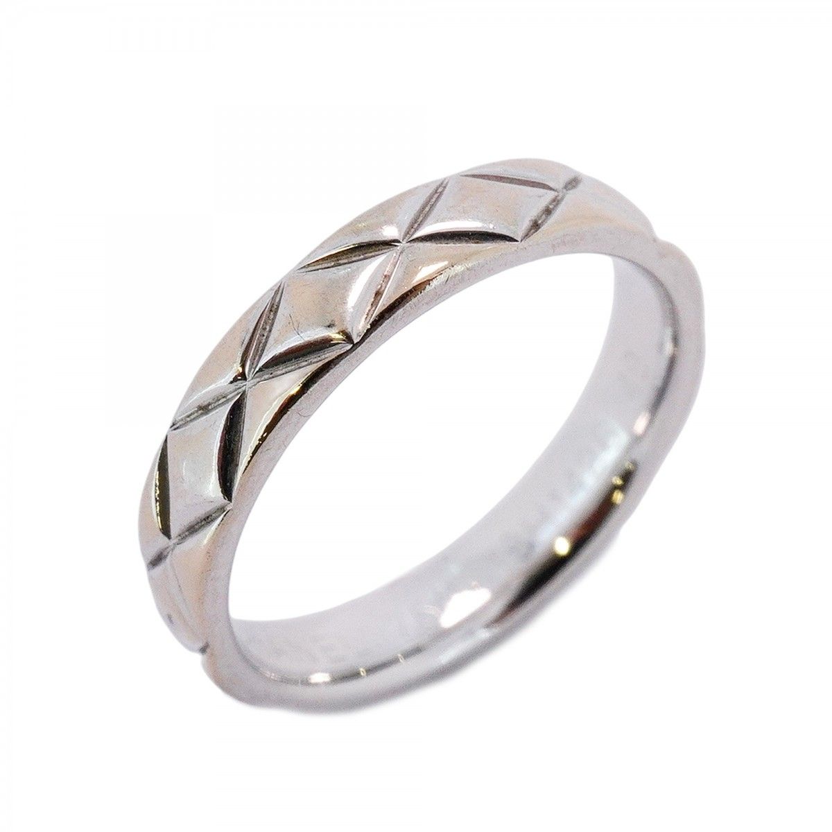 5jeb0348】シャネル リング ココクラッシュ K18WG ホワイトゴールド  