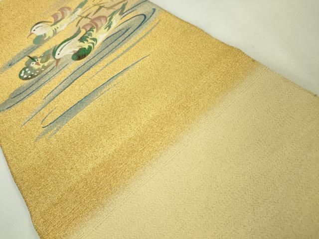 平和屋着物□極上 爪掻き本綴れ 八寸名古屋帯 瓢箪 馬 革