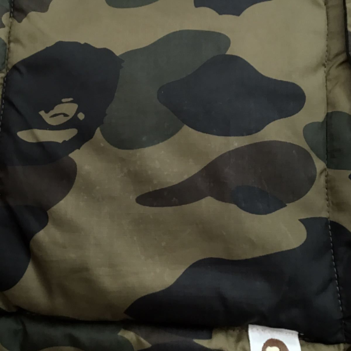 ☆リバーシブル☆ ダウンベスト 1st camo green × black Lサイズ a 