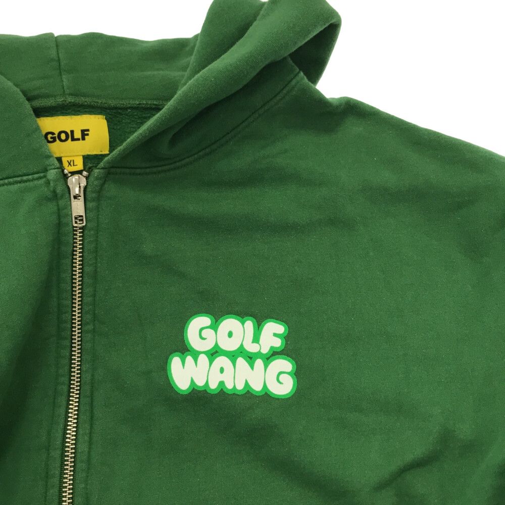 GOLF WANG (ゴルフワン) バックロゴプリントスウェットジップアップフーディ 918304 スウェットジップパーカー グリーン - メルカリ