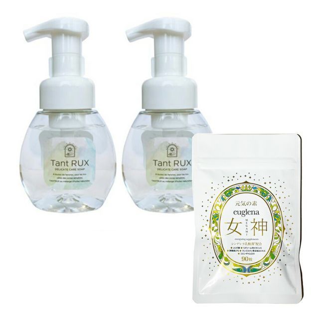 お得ユーグレナ女神セット タントリュクス ソープ 泡タイプ 200ml 2個セット tantrux soap 弱酸性 デリケートゾーンソープ デリケートゾーン 石鹸 ケア 臭い 匂い デリケートゾーンの臭い デリケ