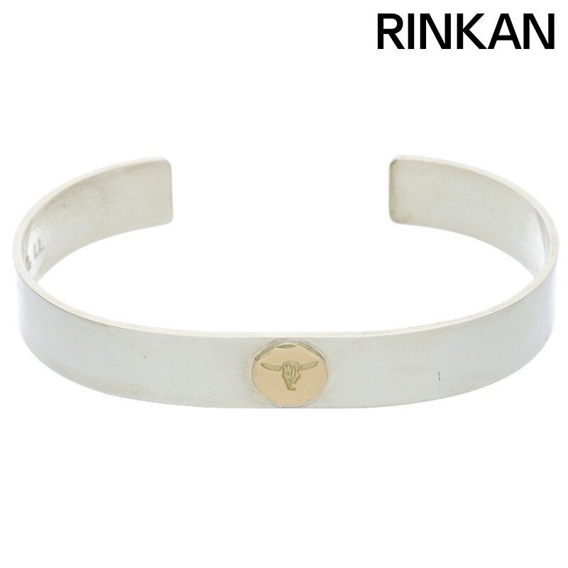 タディ&キング 平打ちバングルGPロングホーン シルバーバングル メンズ