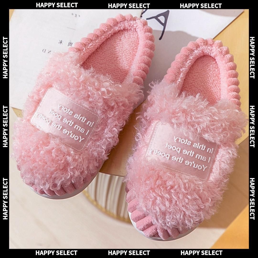 スリッパ ルームシューズ M L可愛い もこもこ♡秋冬 ピンク