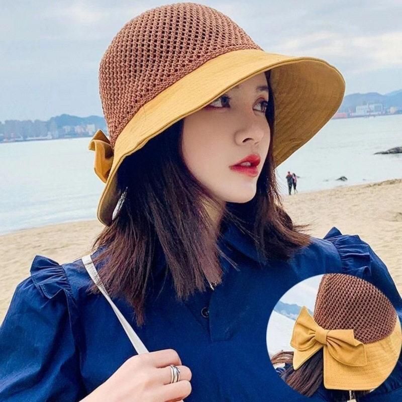 麦わら帽子女性紫外線防止漁師帽夏の旅行には日除け帽子がいろいろあります 楽天市場】【100円クーポン有】遮光さわやか麦わら帽子 日除け