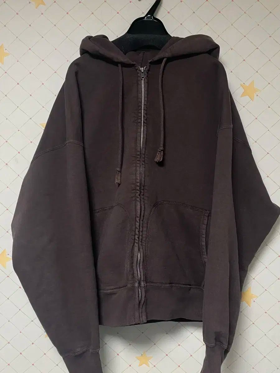 M バウワウ フード付き ジップアップパーカー 茶色