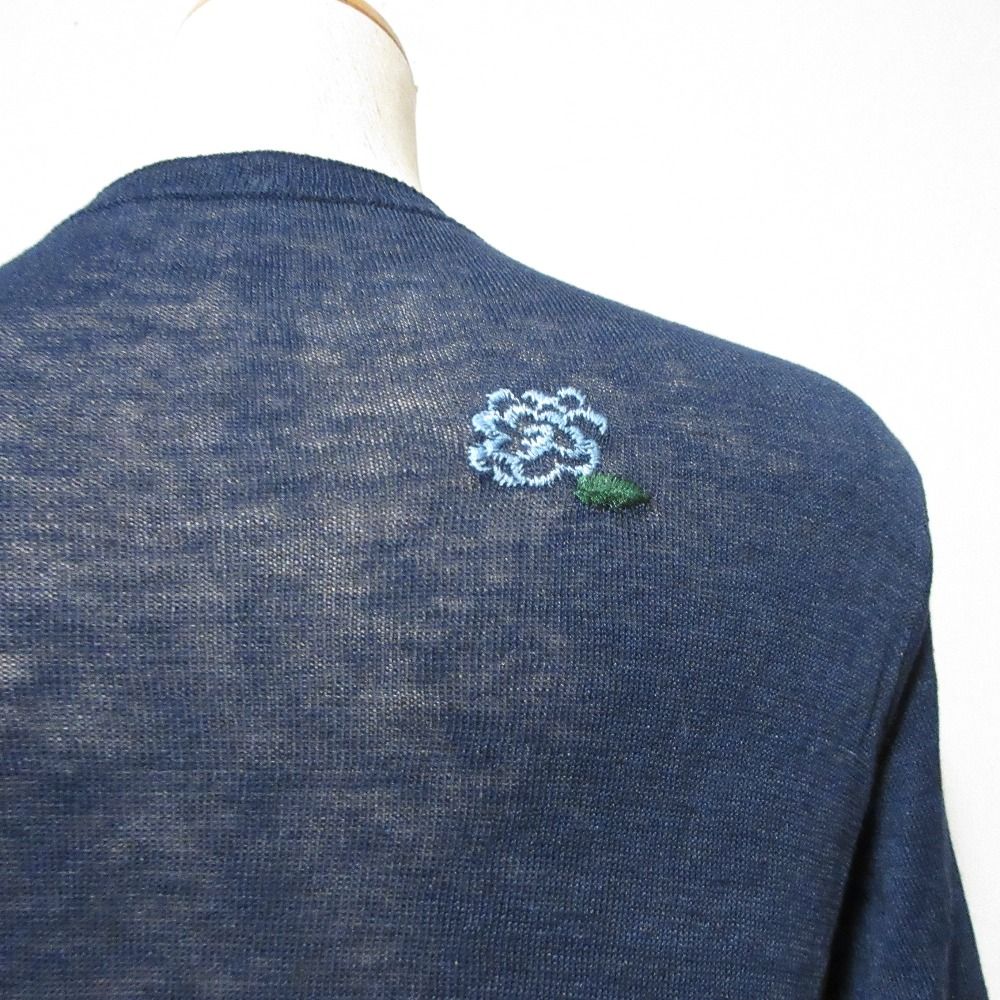 美品 45R フォーティファイブアール 花刺繍 クルーネック