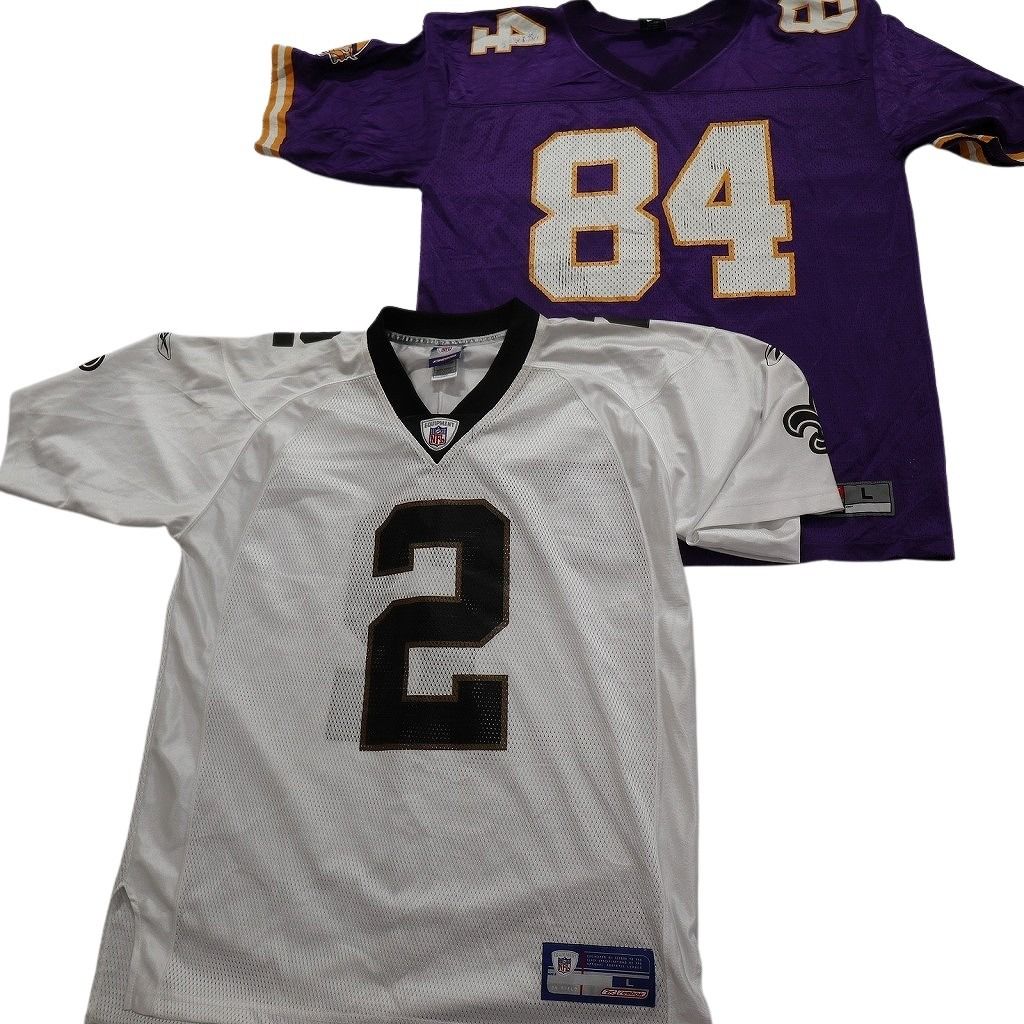 古着卸 まとめ売り NFL ゲームシャツ ユニフォーム 8枚セット (メンズ