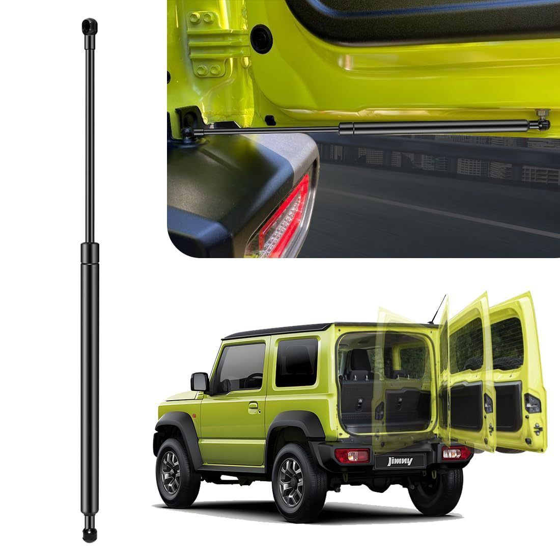 バックドアダンパー 自由停止 途中止まり スズキ ジムニーJB64|JB74W リアハッチダンパー ジムニーシエラ フリーストップ機能 途中止まりでき ジムニーアクセサリー 自由的にドア固定 ドアパンチ対策 油圧ダンパー 車検対応 純正交換