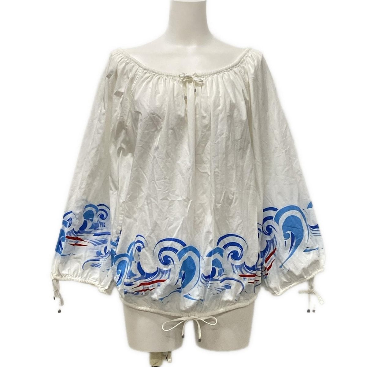 極美品 CHANEL ホワイト 長袖カットソー S 即日発送 中古・古着通販】CHANEL (シャネル) P57 ガブリエルロング