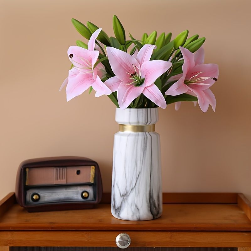 やっこM♦大理石　マーブル柄   フラワーベース   花器  花瓶 Marble Vase M｜大理石の花器 M