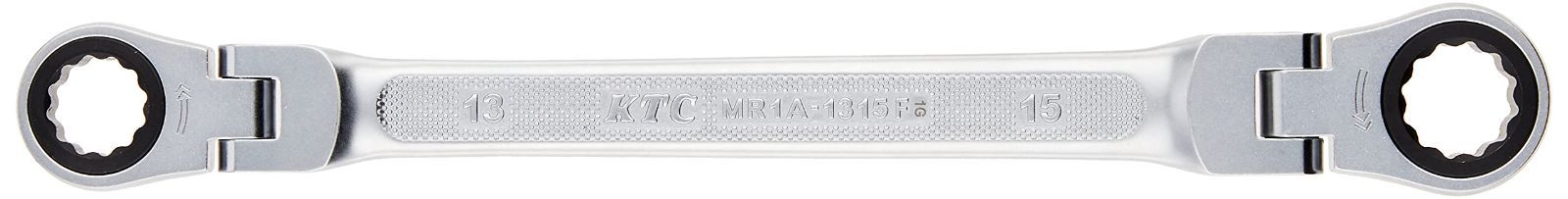 在庫処分京都機械工具KTC ラチェットめがねレンチ 両頭型首振りタイプ 13X15mm MR1A1315F