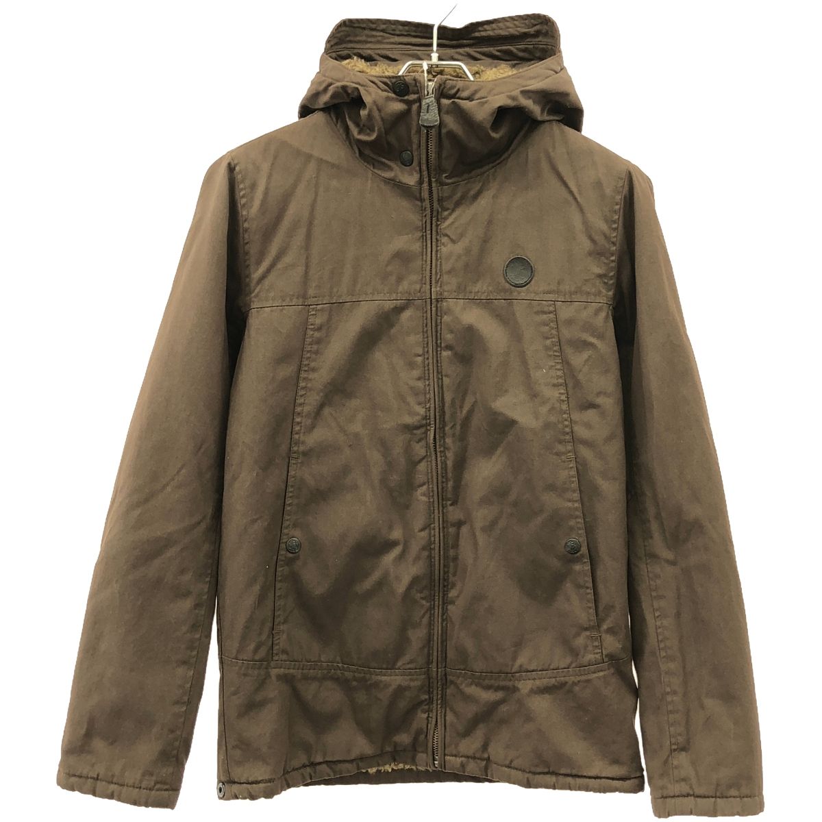 Pretty Green プリティグリーン ファーライニングコットンフーデッドコート  ブラウン 1