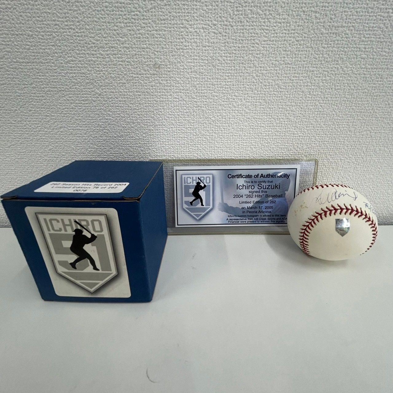 イチロー 直筆サイン入り【シーズン262安打記念ボール】イチロー 記念