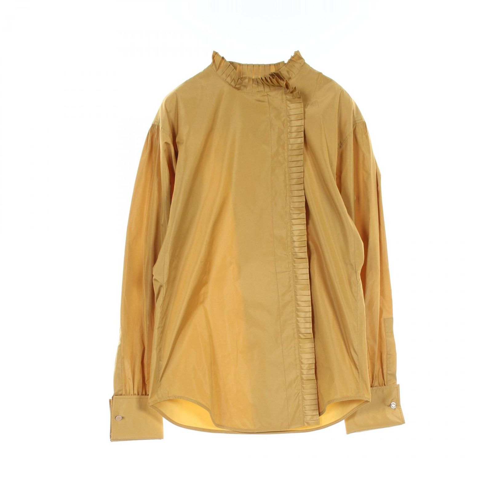 マックスマーラ MAX MARA ブラウス プリーツフリル マスタード