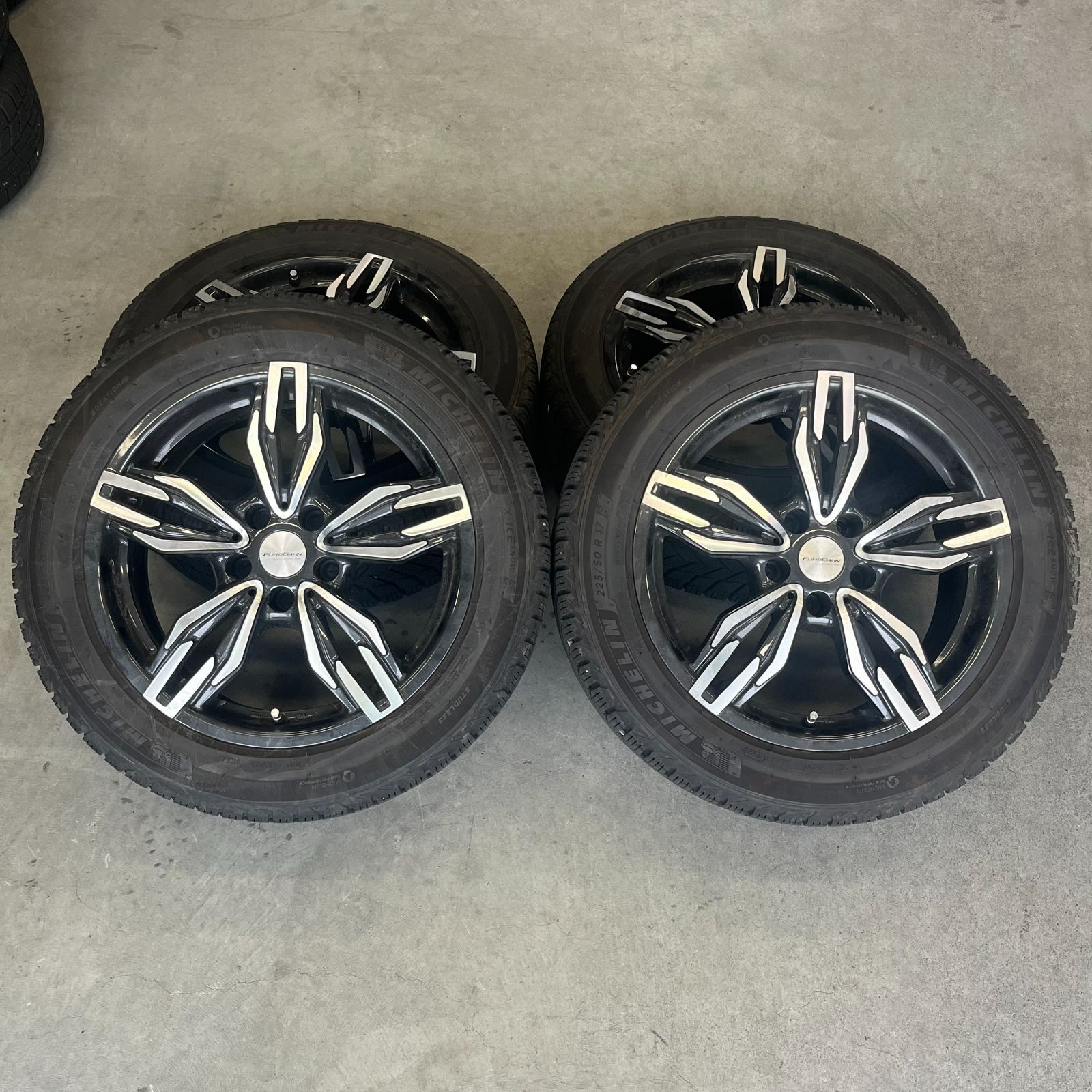 アウディＡ４等 225 55 17インチ スタッドレスタイヤ アルミホイール C-83