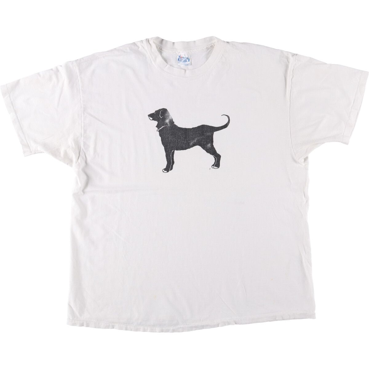 古着 80年代 ヘインズ Hanes BLACK DOG ブラックドッグ 犬柄 アニマルTシャツ メンズXXL相当 ヴィンテージ|eaa548768