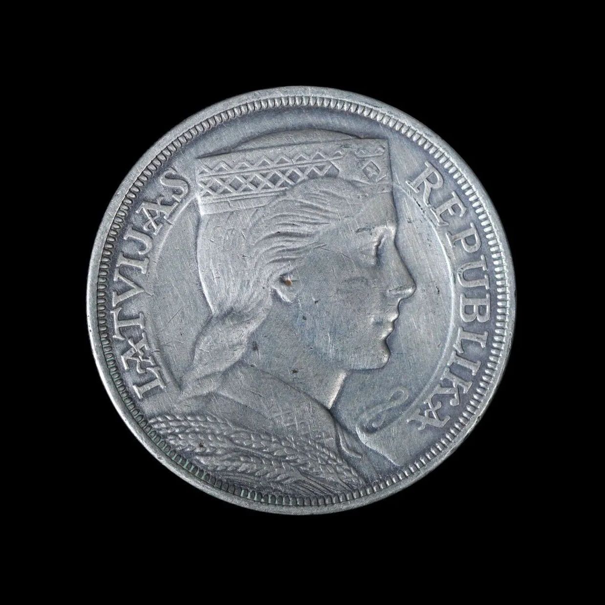 ラトビア 1931年 銀貨 5ラティ NGC MS61 第一共和国 【希少！】 1931