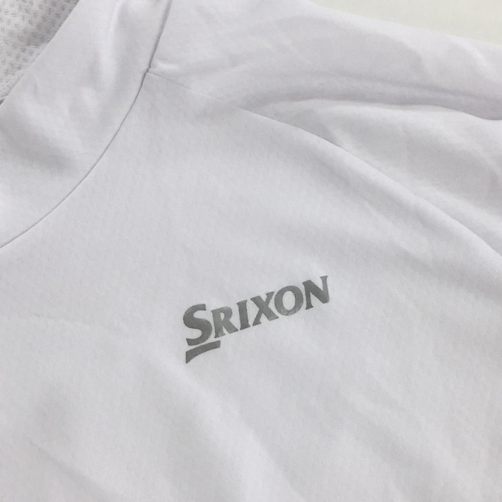 【超美品】スリクソンbyデサント ハイネックインナーシャツ 白 袖下メッシュ メンズ L ゴルフウェア SRIXON