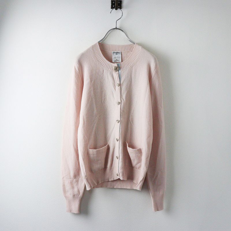 希少　CHANEL MIAMI 09C コレクション　カーディガン　ピンク 美品 2009 シャネル CHANEL 09C マイアミ カシミヤカーディガン 38