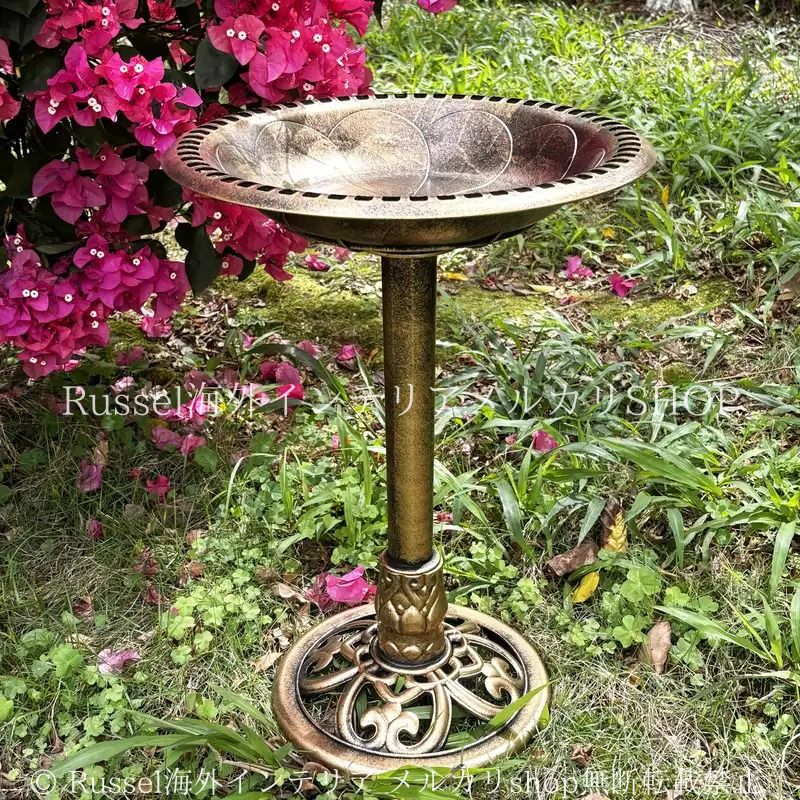 ガーデンオーナメント 鳥 鋳鉄製 バードフィーダー バードウォッチング