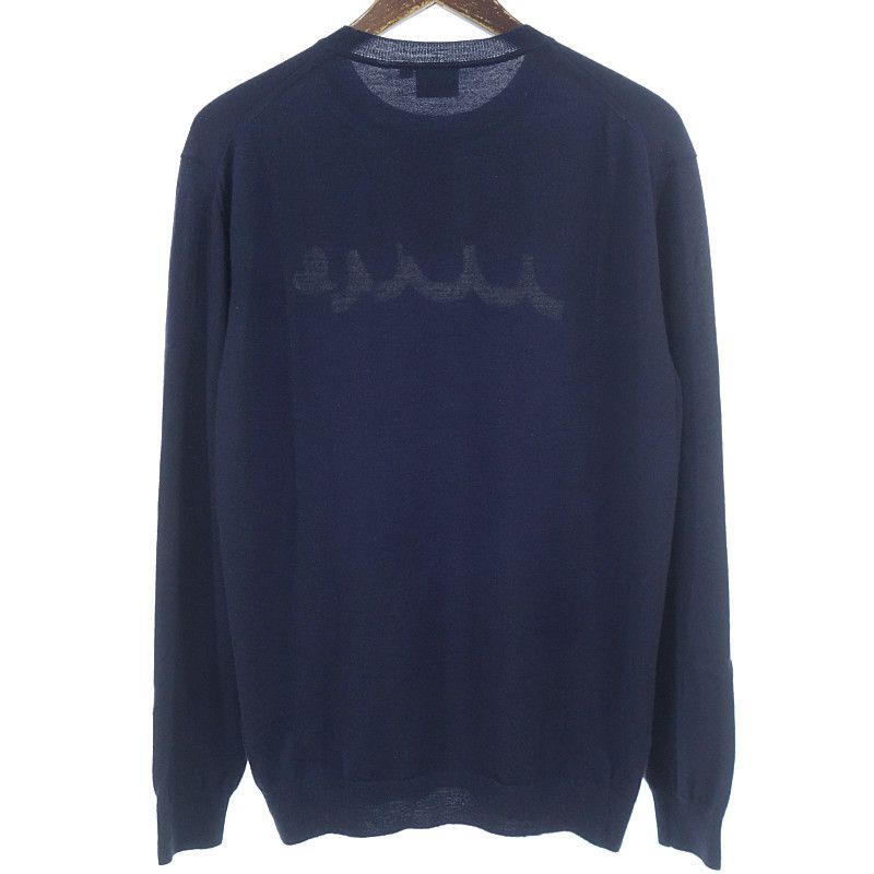 MUTA ムータ　ゴルフウェア 刺繍 モール クルーネック ニット ネイビー ムータ/MUTA GOLF ゴルフ ロゴ 刺繍 モール クルーネック ニット