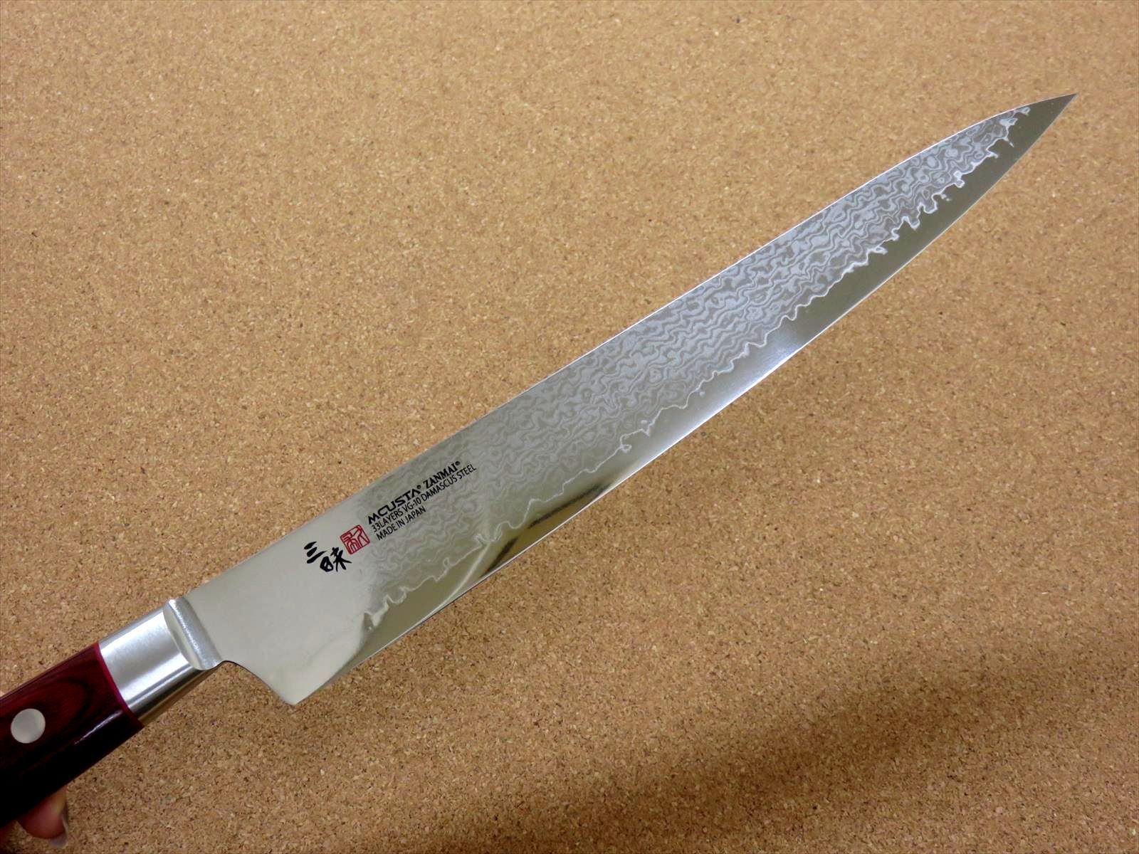 MCUSTA 三昧 クラシック プロ ダマスカス 紅蓮 筋引包丁 24cm