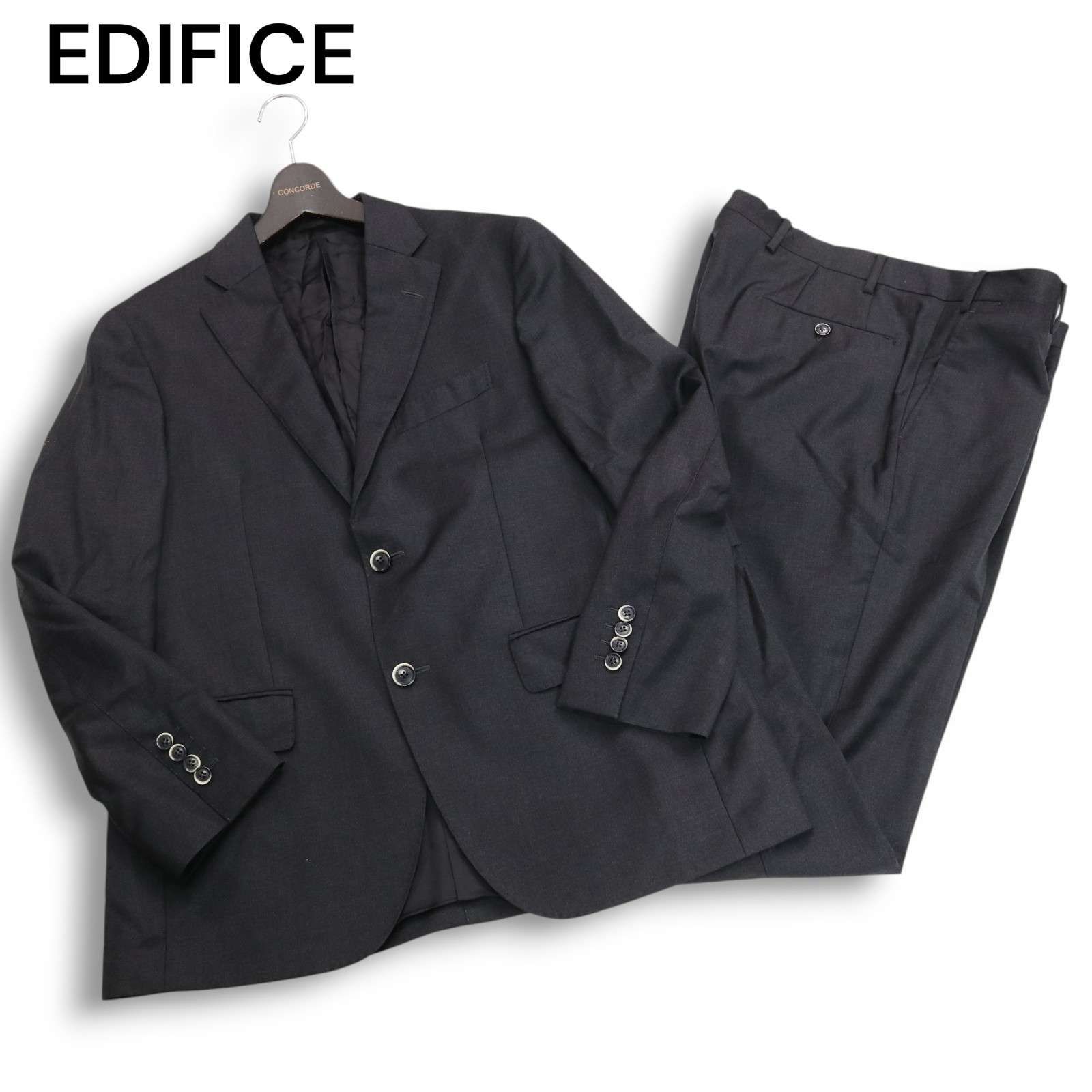 SARTORIA LATORRE サルトリア ラトーレ × EDIFICE 通年 カノニコ生地 セットアップ スーツ Sz.50 メンズ グレー