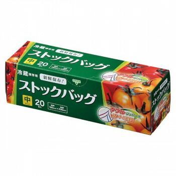 ジャパックス ストックバッグ 中 透明 20枚×24箱 WS02