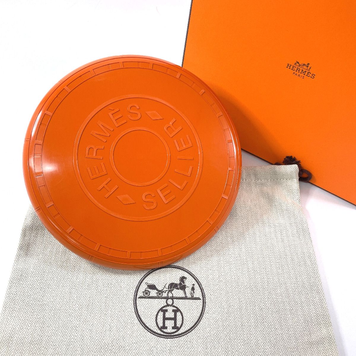 HERMES　オレンジ　フリスビー　エルメス　Hermes HERMES エルメス 犬用フリスビー ウフ バイオプラスチック フー