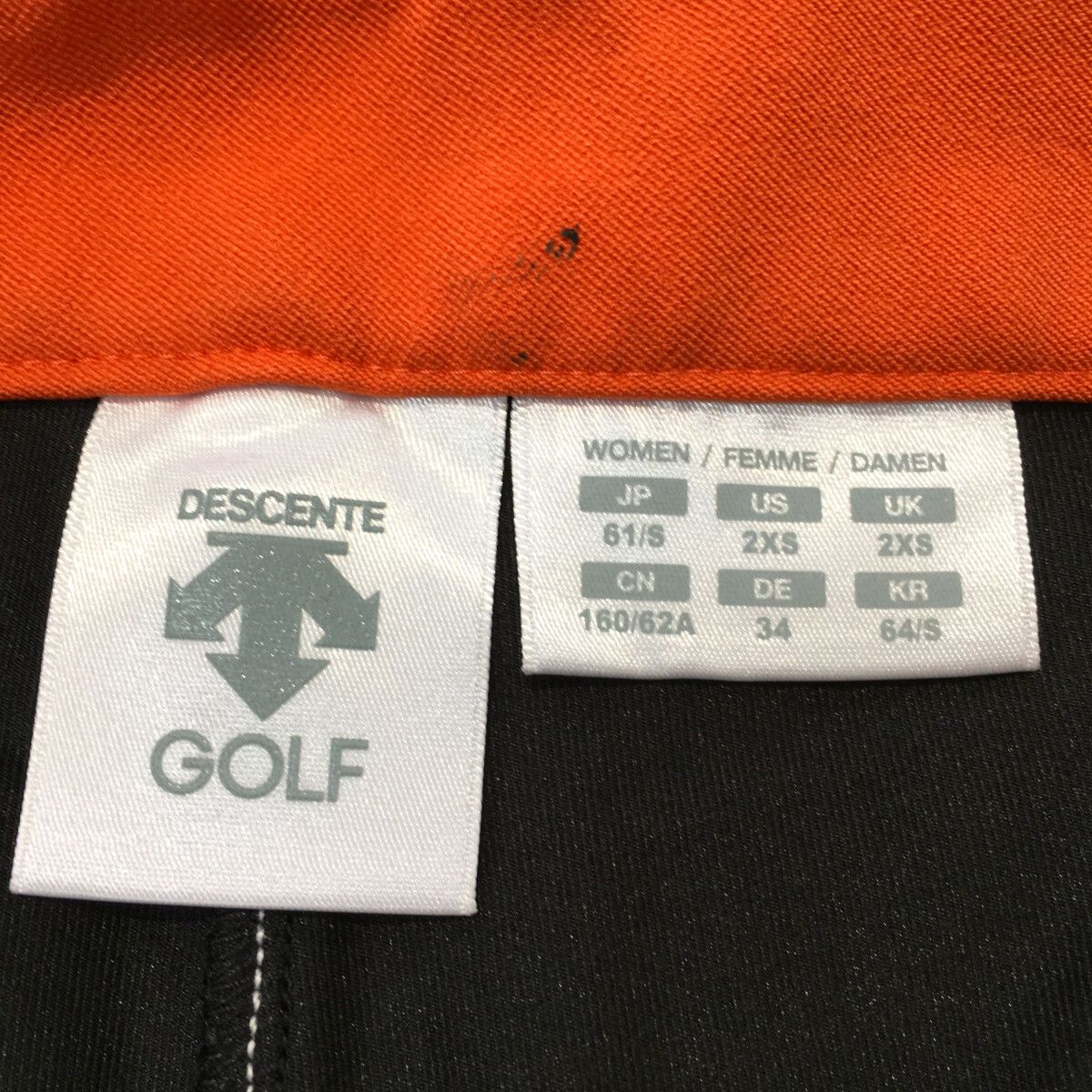 【新品未使用】DESCENTE GOLF レディーススカート S オレンジ dgwuje07.jpg