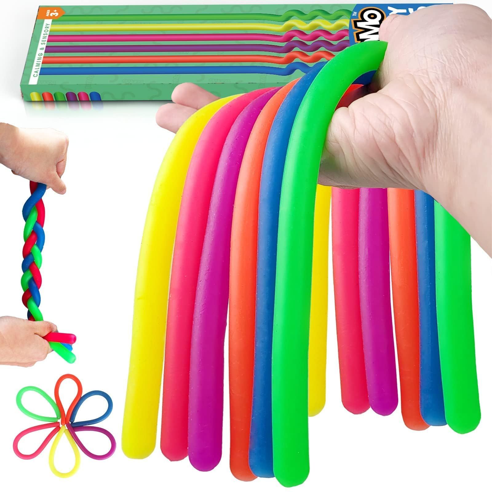【新着商品】- - - - - 滑らかな6個パック - 3+ 口を使わないおもちゃ 子供のための楽しい時間 フィジェットトイ 刺激的で中毒性のある子供のための感覚玩具 幼児のための感覚玩具 ストレッチ