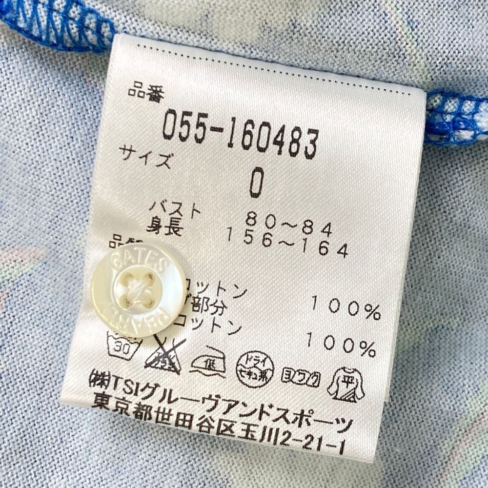 サイズ：0 PEARLY GATES パーリーゲイツ ノースリーブポロシャツ 花柄