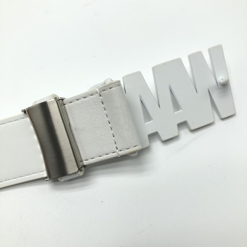 美品 ワック ベルト 黒 ロゴバックル レディース メンズ ゴルフWAAC 超