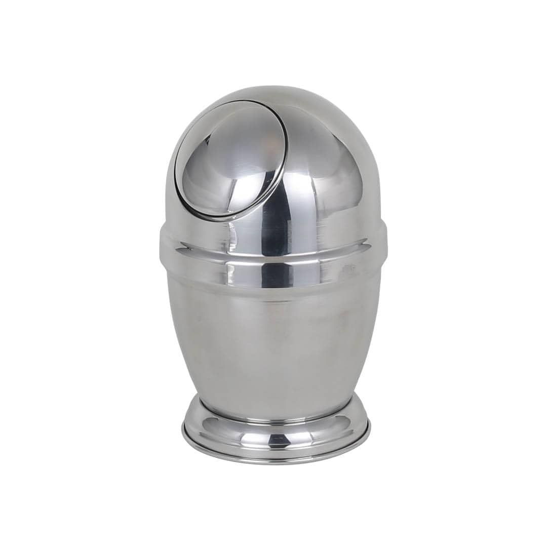 Size S_Style 鏡面仕上げ ダルトン Dulton ゴミ箱 シルバー S 1.5L アルミニウム ダストボックス 鏡面仕上げ 光沢 つや フタつき 屑入れ 置き型 キッチン 洗面台 室内 高さ245mm φ155mm NB-0629S MF ALU