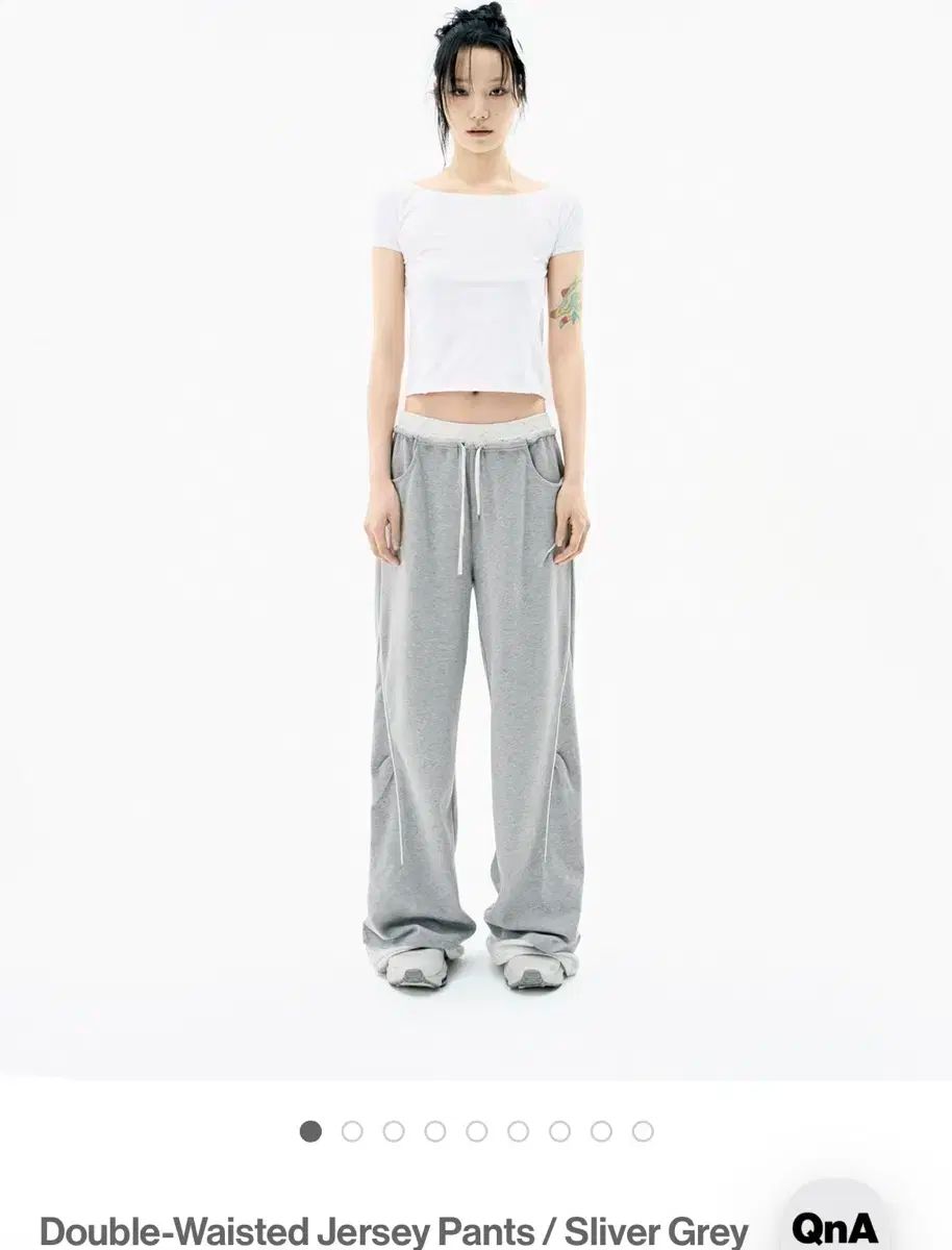 OJOS オホス ojos double ー waisted jersey pants グレー