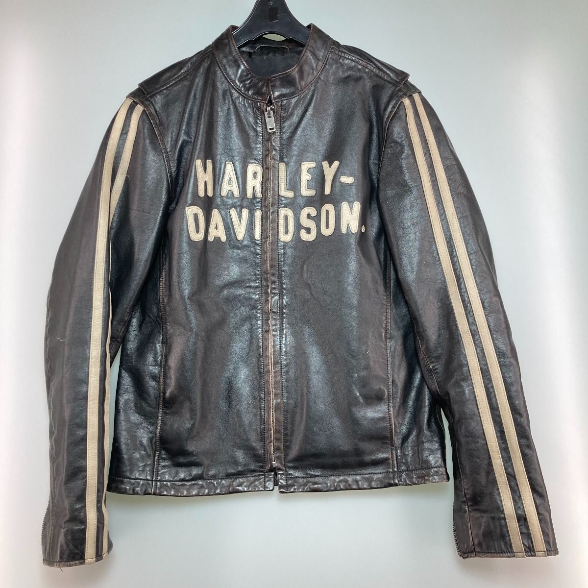 ◎◎HARLEY-DAVIDSON ハーレーダビッドソン スリーブストライプ レザー 