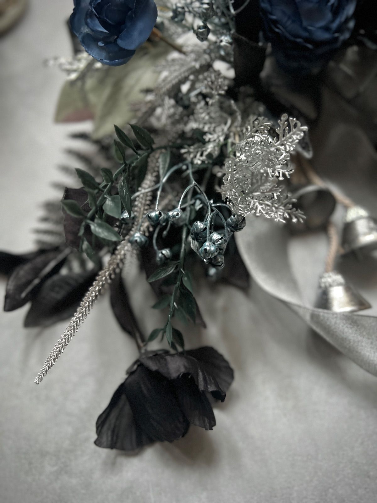 クリスマスアレンジ|シルバークリスマス|横型スワッグクリスマススワッグ クリスマス飾り| STEELWINDOWSANDDOORS_COM