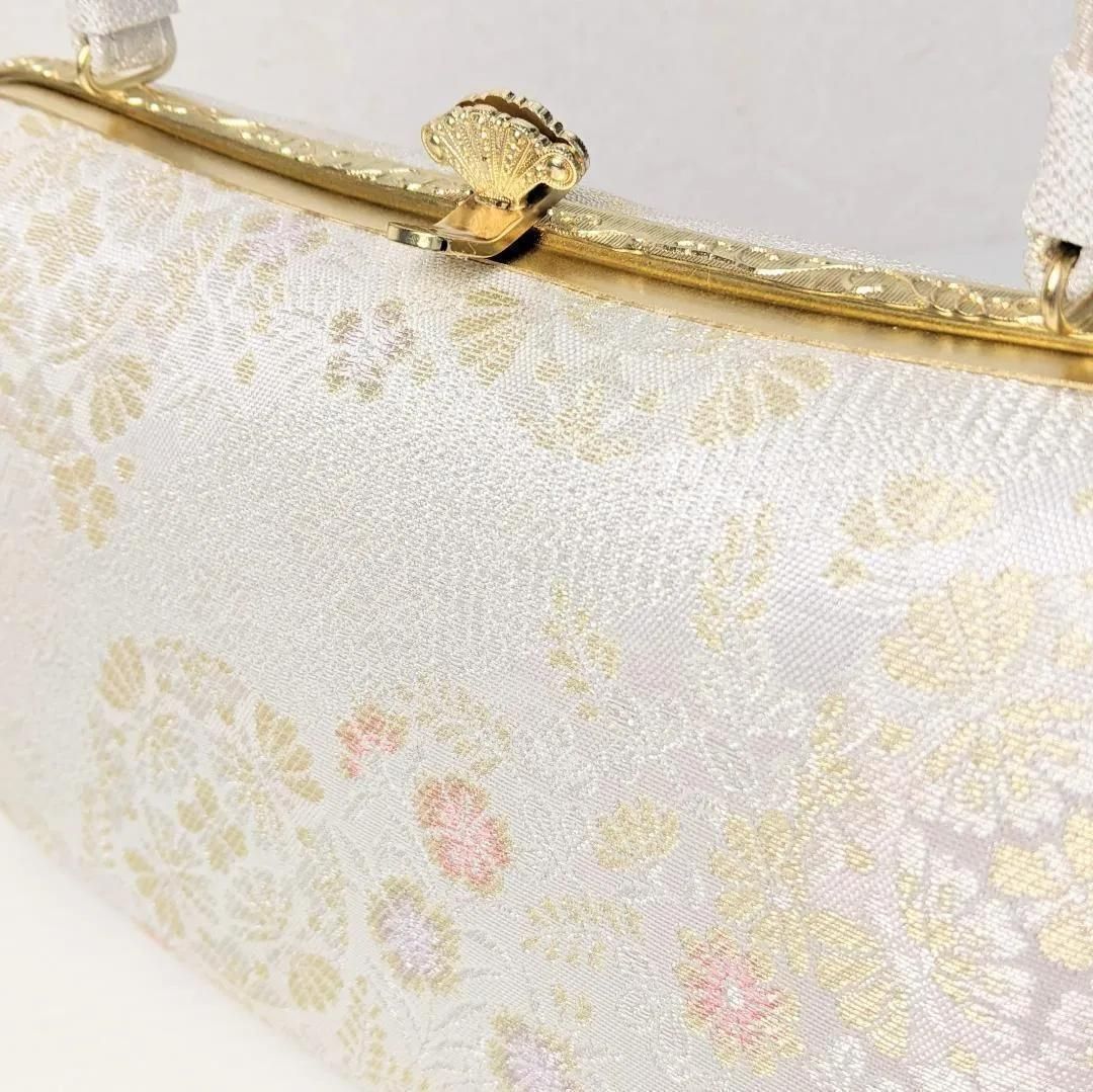 草履バッグセット 帯地 シルバー 紗織ブランド 振袖 フォーマル S/M/L  