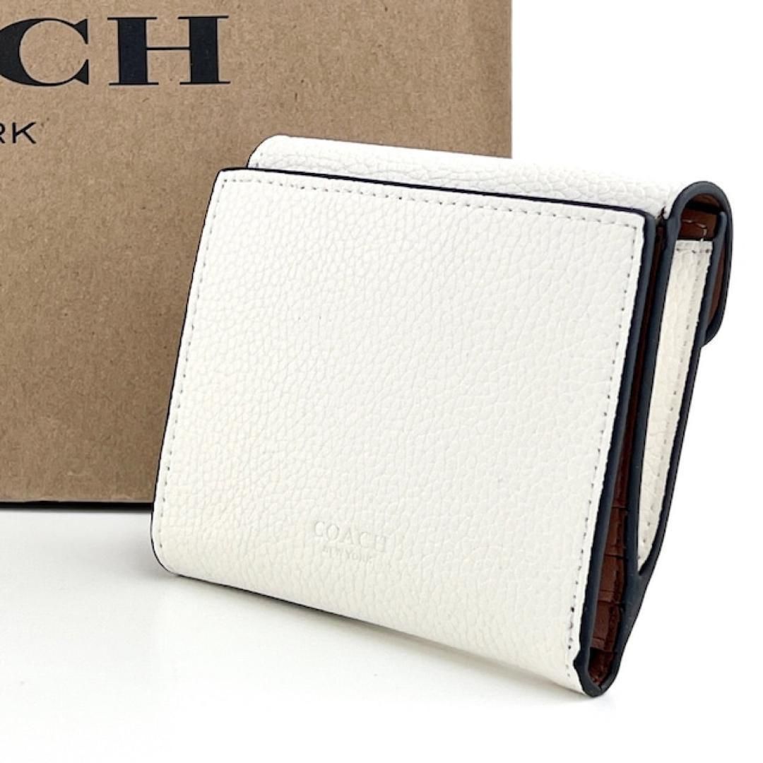 新品 COACH コーチ 財布 二つ折り レディース ジョージー 白 7250