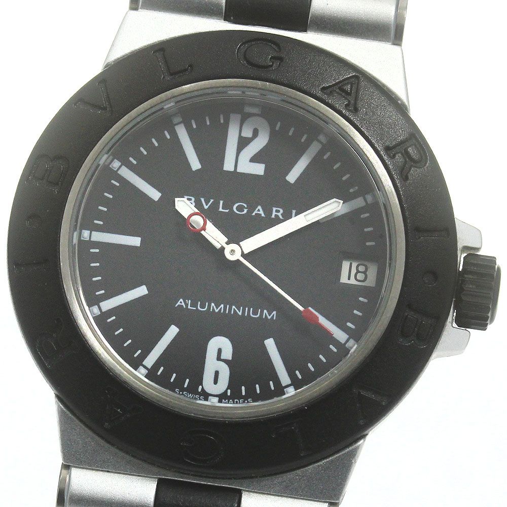 ブルガリ BVLGARI AL32TA アルミニウム デイト クォーツ ボーイズ良品_862886